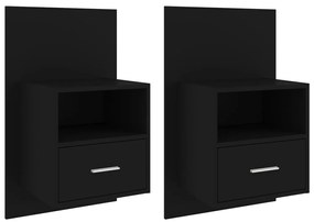 811010 vidaXL Noptiere de perete, 2 buc., negru