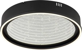 Globo 68288D - Plafonieră LED reglabilă MIRRORA 40W/230V Ø 51,5 cm neagră + telecomandă