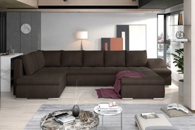 Canapea modulara, extensibila, cu spatiu pentru depozitare, 340x88x200 cm, Giovanni R02, Eltap (Culoare: Negru pepit / Inari 96)