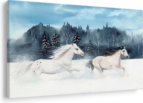 Tablou cu caii pictați (90x60 cm)