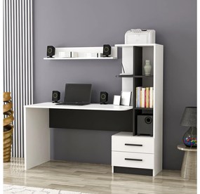 Masă PC Aslan (Alb + Negru). 1088786