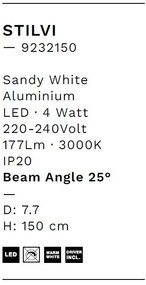 Pendul LED design minimalist STILVI alb