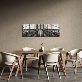 Tablou - Podul Brooklyn (cu ceas) (90x30 cm)