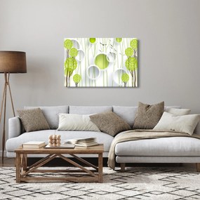 Tablou cu abstracție și copaci (90x60 cm)
