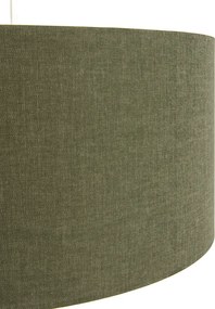 Lampă suspendată albă cu abajur verde 50 cm - Combi 1