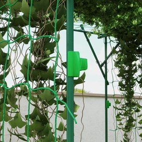 Outsunny Grilaj din oțel de introdus rezistent la rugină suport pentru plante cățărătoare spalier 223 x 223 x 223 cm arcadă pentru trandafiri Verde | Aosom Romania