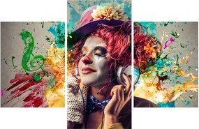 Tablou - Artista cu căști (90x60 cm)