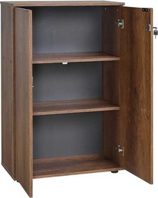 Bibliotecă Adore Rio cu 2 Uși, Cheie și 3 Rafturi, 72 x 109 x 34 cm