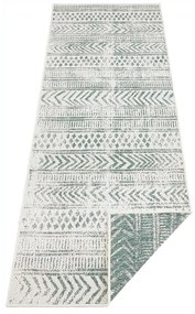 Covor adecvat pentru exterior NORTHRUGS Biri, 80 x 350 cm, verde-crem