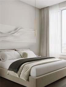 Pendul, Lustra liniara LED CCT BRILLIA auriu