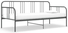 vidaXL Cadru pat canapea, gri, 90 x 200 cm, metal