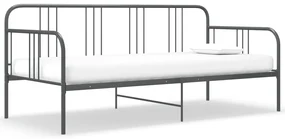 vidaXL Cadru pat canapea, gri, 90 x 200 cm, metal