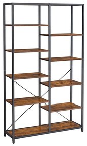 Bibliotecă NAVARO maro/negru