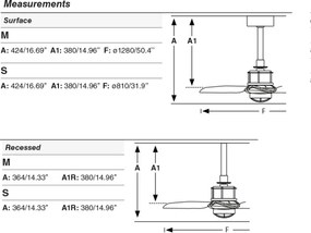 FARO 32100WT1N - Ventilator LED cu dimmer JUST FAN M, LED 16W, 230V, Ø 128 cm, negru WT + telecomandă