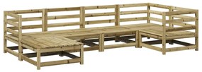 3299522 vidaXL Set canapea de grădină, 6 piese, lemn de pin tratat