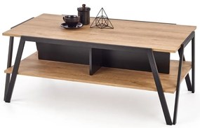 Masa de cafea Volta, stejar auriu / negru