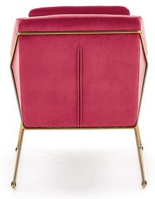 Fotoliu tapitat Soft 3 Bordo - h81 cm