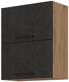 Dulap superior de bucătărie Virion 60 GU 72 2F (stejar lancelot + matera). 1032585