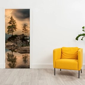 Fototapet pentru ușă - Lac în munți (95x205cm)