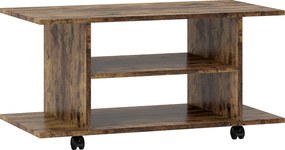 HOMCOM Comodă pentru TV cu Roți, 80×40×40 cm, Negru | Aosom Romania
