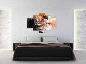 Tablou - Femeia cântând la pian (150x105 cm)