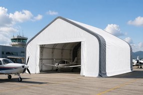 Hangar pentru avioane, 13x13x7.5 m, Alb/Gri,