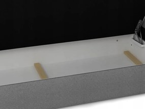 Pat matrimonial Boxspring 160 cm Fade 2 (gri) ( cu saltea și sp. depozitare). 1046498