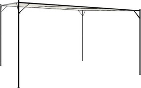 vidaXL Foișor, alb, 4x4 m, 180 g/m², material textil și oțel