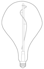 Bec LED/cu filament E27, cu lumină caldă cu intensitate reglabilă 3 W Voronoi II – tala