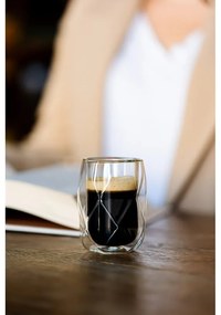Căni 2 buc. pentru espresso/cu perete dublu 100 ml Geo – Vialli Design