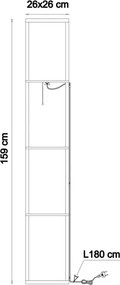Globo 58611 - Lampadar TABITHA 1xE27/60W/230V bej