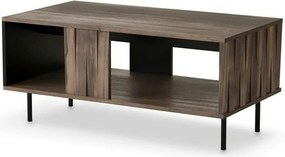 Masuta cafea SWING LAW-1, nuc/negru, PAL laminat/otel, 100x54x45 cm