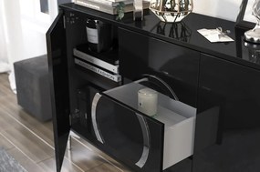Comodă Evenna (Negru lucios). 1025842