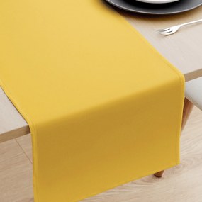 Goldea napron de masă 100% bumbac - galben-miere 20x180 cm