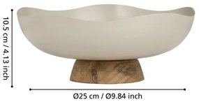 Tavă decorativă Eglo 427509 MONYWA d. 25 cm bej