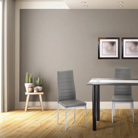 Scaun de masă Tino NOVA în gri-gri