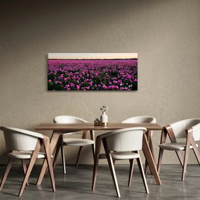 Tablou - Pajiștea cu lalele violet (120x50 cm)