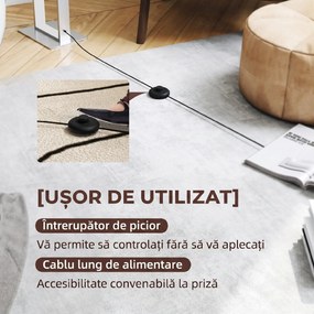 HOMCOM Lampadar de Podea cu Luminozitate Reglabilă și Întrerupător cu Pedală, Alb | Aosom Romania