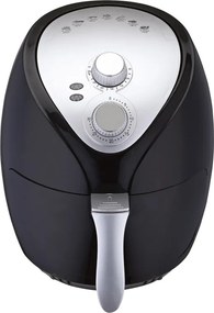 Resigilat: Friteuza cu aer cald Crown CAF-3013, 1300 W, 3 l, 7 programe, Pana la 200°C, Comanda mecanica, Timerr, Negru/gri