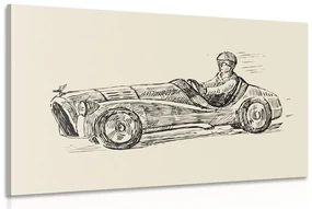 Tablou mașină de curse în design retro