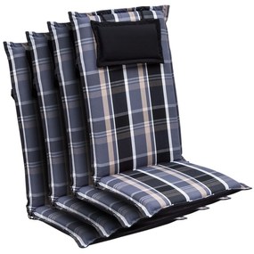 Elbe, pernă, pernă pentru fotoliu, spătar înalt, pernă scaun de grădină, Dralon, 50 × 120 × 8 cm, 4 x pernă