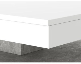 Masă de cafea TIMO alb/gri, aspect beton