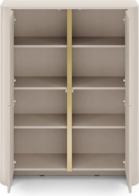 Comodă înaltă Sorrenti 103 cm - cashmere / auriu