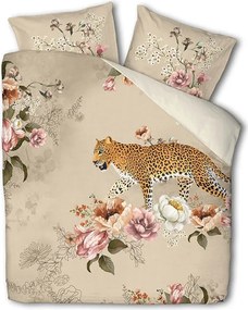 Lenjerie de pat din bumbac TIGER GARDEN bej Dimensiune lenjerie de pat: 2 buc 60 x 70 cm | 200 x 200 cm