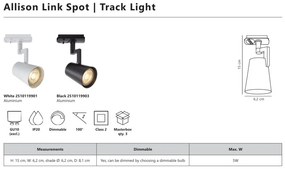 Accesoriu, Spot directionabil Allison alb, pentru sina Nordlux Link
