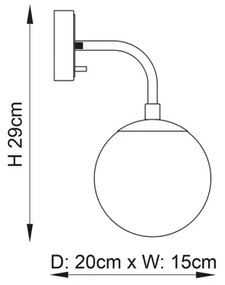 Aplică Endon 106664 ONTARIO 1xE14/7W/230V negru/fumuriu
