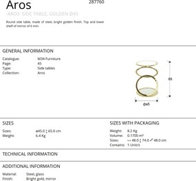 Masuta laterala design ultra-modern Aros SV-287760