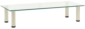 vidaXL Suport TV, transparent, 80 x 35 x 17 cm, sticlă securizată