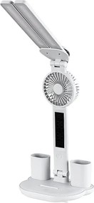 Rabalux NOVILO 74030 - Lampă de birou LED reglabilă cu ventilator, LED 7W/5V