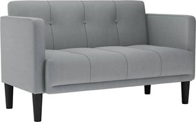 vidaXL Canapea loveseat, gri deschis, 111 cm, textil